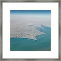 Kuwait City Seen From The Sky Framed Print