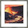 La Fournaise Volcano Framed Print