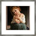 La Frileuse By William-adolphe Bouguereau Old Masters Reproductions Framed Print