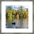 Lacamas Lake Nature Panorama Camas Washington, Usa Framed Print Lacamas Lake Nature Panorama Camas Washington, Usa Framed Print