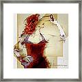Lady In Red Framed Print
