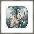Lady Rushout And Her Daughter, 1784 Framed Print