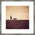 Lady With Dog Framed Print