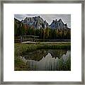 Lake Antorno At Dusk Framed Print