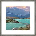Lake Pehoe, Torres Del Paine National Park Framed Print