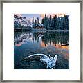 Lake Side Cabin Framed Print