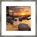 Lake Tahoe At Sunset Framed Print