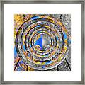 Larches Color To Black And White Reflection Circles Framed Print