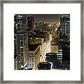 Large Aerial View Of Downtown Chicago Framed Print