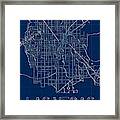 Las Vegas Blueprint City Map Framed Print