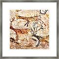 Lascaux - Three Deer Framed Print