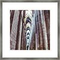 Lateral Aisles Of The Main Church Of Alcobaca Framed Print