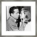 Lauren Bacall And Humphrey Bogart In Dark Passage -1947-. Framed Print
