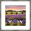 Lavender Chairs, Horton Bay, Michigan '14-color Framed Print
