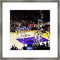 Lebron James Shoots The Ball To Break The All-time Scoring Record Framed Print