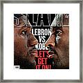 Lebron Vs. Kobe: Let's Get It On! Slam Cover Framed Print
