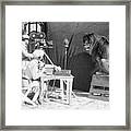 Leo The Lion Being Recorded Framed Print