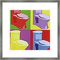 Les Toilettes Framed Print