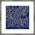 Liege Blueprint City Map Framed Print