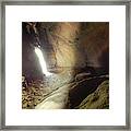 Light In A Cave Framed Print