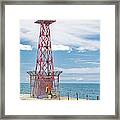 Light Tower At Montrose Harbor Framed Print