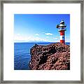Lighthouse And Ocean In Canary Islands Framed Print