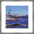 Lighthouse At Peggys Cove Framed Print