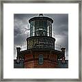 Lighthouse Lightning Framed Print