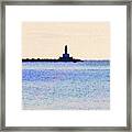 Lighthouse On Lake Framed Print