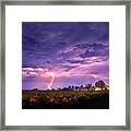 Lighting Maine Farm Framed Print