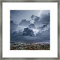 Lightning Over Athens Framed Print
