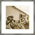 Lightning' Washington, An African American Prisoner, Singing With His Group In The Woodyard At Darlington State Farm, Texas Framed Print