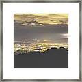Lights Of Tucson From Windy Point Lightning Framed Print
