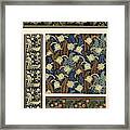 Lily In Patterns For Borders, Ceramic Tiles And Stained Glass. Lithograph By A. Poidevin. Framed Print