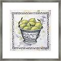 Limes In A Silver Bowl Framed Print