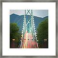 Lions Gate Bridge Digital Painting Framed Print