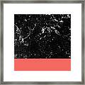 Living Coral Meets Black Marble #1 #decor #art Framed Print