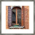 Lone Window Of Venice Framed Print