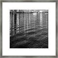 Long Reflections Of Downtown West Palm Beach In Radiant Black An Framed Print