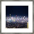 Los Angeles By Night Framed Print