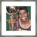 Los Angeles Lakers Earvin Magic Johnson, 1980 Nba Finals Sports Illustrated Cover Framed Print