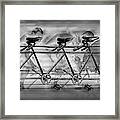 Lots Of Wheels In Black And White Framed Print