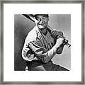 Lou Gehrig Holding Three Baseball Bats Framed Print