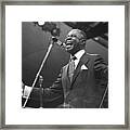 Louis Armstrong At Newport Jazz Framed Print