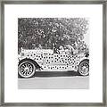 Louise Hunter Driving A Spotted Car Framed Print