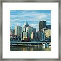 Louisville Downtown Elevated Skyline Framed Print