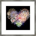 Love Fireworks Framed Print