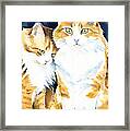 Love Me Meow Cat Painting Framed Print