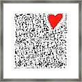 Love Red Heart Framed Print