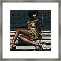 Low Angle View Of Woman Wearing Dress Framed Print